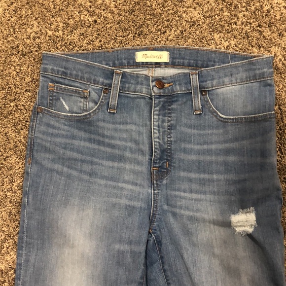 Madewell Women’s Light Wash Distressed High Rise Skinny Denim Jeans Size 30 - Picture 3 of 7